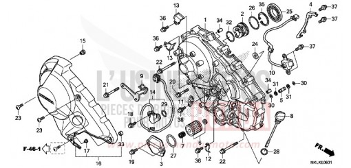 COPERCHIO CARTER MOTORE DESTRO (NC750SD) NC750SDK di 2019